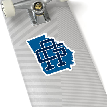Georgia Home State Sticker (Navy & Royal Blue)-Allegiant Goods Co. Vintage Sports Apparel