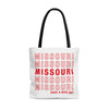 Missouri Retro Thank You Tote Bag-Large-Allegiant Goods Co. Vintage Sports Apparel