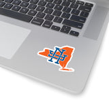 New York Home State Sticker (Orange & Blue)-Allegiant Goods Co. Vintage Sports Apparel