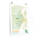 St. Louis Missouri City Street Map Poster-Allegiant Goods Co. Vintage Sports Apparel