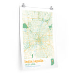 Indianapolis Indiana City Street Map Poster-Allegiant Goods Co. Vintage Sports Apparel