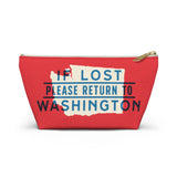 If Lost Return to Washington Accessory Bag-Small-Allegiant Goods Co. Vintage Sports Apparel