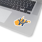 West Virginia Home State Sticker (Gold & Navy Blue)-Allegiant Goods Co. Vintage Sports Apparel