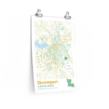 Shreveport Louisiana City Street Map Poster-Allegiant Goods Co. Vintage Sports Apparel
