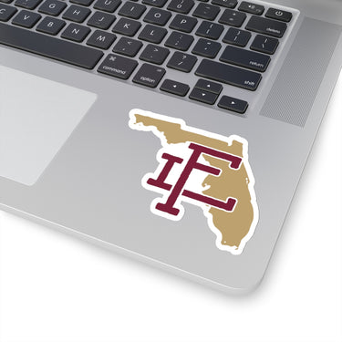 Florida Home State Sticker (Garnet & Gold)-4x4"-Allegiant Goods Co. Vintage Sports Apparel