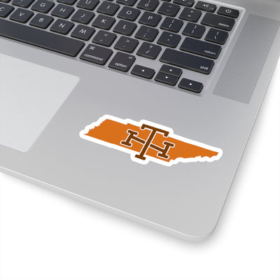 Tennessee Home State Sticker (Orange & Burnt Orange)-4x4"-Allegiant Goods Co. Vintage Sports Apparel