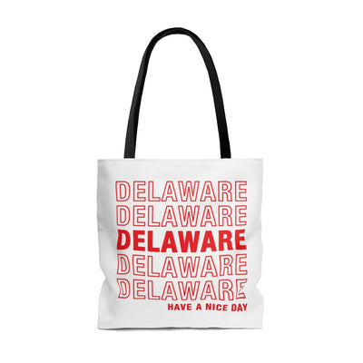 Delaware Retro Thank You Tote Bag-Allegiant Goods Co. Vintage Sports Apparel