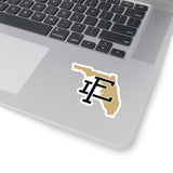 Florida Home State Sticker (Black & Vegas Gold)-3x3"-Allegiant Goods Co. Vintage Sports Apparel