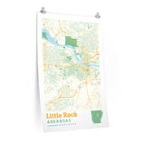 Little Rock Arkansas City Street Map Poster-Allegiant Goods Co. Vintage Sports Apparel