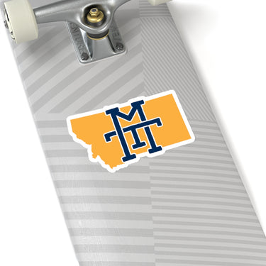 Montana Home State Sticker (Navy Blue & Yellow)-Allegiant Goods Co. Vintage Sports Apparel