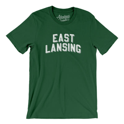East Lansing Michigan Varsity Men/Unisex T-Shirt-Evergreen-Allegiant Goods Co. Vintage Sports Apparel