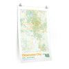 Oklahoma City Oklahoma City Street Map Poster-24″ × 36″-Allegiant Goods Co. Vintage Sports Apparel