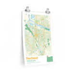 Portland Oregon City Street Map Poster-Allegiant Goods Co. Vintage Sports Apparel