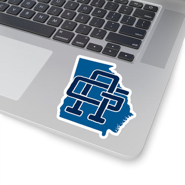 Georgia Home State Sticker (Navy & Royal Blue)-Allegiant Goods Co. Vintage Sports Apparel