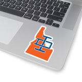 Idaho Home State Sticker (Royal Blue & Orange)-Allegiant Goods Co. Vintage Sports Apparel
