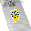 Indiana Home State Sticker (Yellow & Navy Blue)-6x6"-Allegiant Goods Co. Vintage Sports Apparel