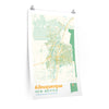 Albuquerque New Mexico City Street Map Poster-24″ × 36″-Allegiant Goods Co. Vintage Sports Apparel