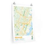 Newark New Jersey City Street Map Poster-Allegiant Goods Co. Vintage Sports Apparel