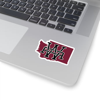 Washington Home State Sticker (Garnet & Black)-Allegiant Goods Co. Vintage Sports Apparel