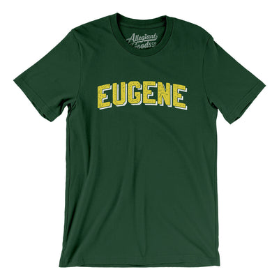 Eugene Oregon Varsity Men/Unisex T-Shirt-Forest-Allegiant Goods Co. Vintage Sports Apparel