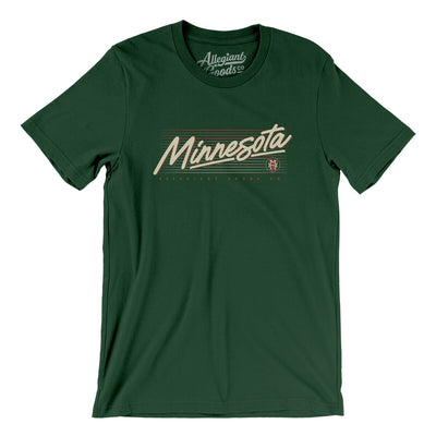 Minnesota Retro Men/Unisex T-Shirt-Forest-Allegiant Goods Co. Vintage Sports Apparel