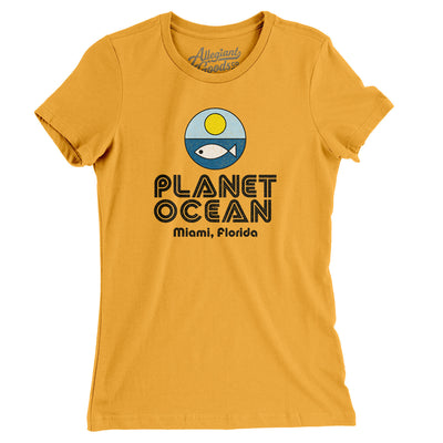 Planet Ocean Museum Women's T-Shirt-Gold-Allegiant Goods Co. Vintage Sports Apparel