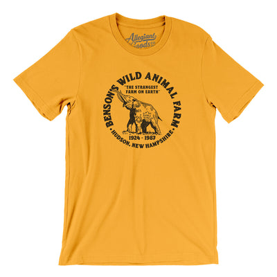 Benson’s Wild Animal Farm Men/Unisex T-Shirt-Gold-Allegiant Goods Co. Vintage Sports Apparel