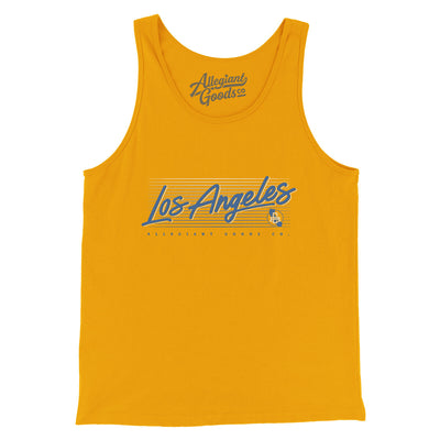 Los Angeles Retro Men/Unisex Tank Top-Gold-Allegiant Goods Co. Vintage Sports Apparel