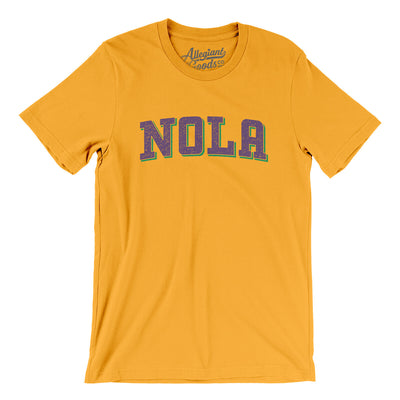 Nola Varsity Men/Unisex T-Shirt-Gold-Allegiant Goods Co. Vintage Sports Apparel