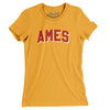 Ames Varsity Women's T-Shirt-Gold-Allegiant Goods Co. Vintage Sports Apparel