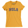 Nola Varsity Women's T-Shirt-Gold-Allegiant Goods Co. Vintage Sports Apparel