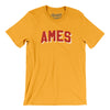 Ames Varsity Men/Unisex T-Shirt-Gold-Allegiant Goods Co. Vintage Sports Apparel