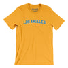 Los Angeles Varsity Men/Unisex T-Shirt-Gold-Allegiant Goods Co. Vintage Sports Apparel