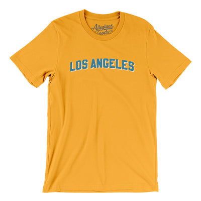 Los Angeles Varsity Men/Unisex T-Shirt-Gold-Allegiant Goods Co. Vintage Sports Apparel