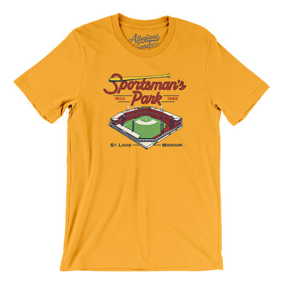 Sportsmans Park St. Louis Men/Unisex T-Shirt-Gold-Allegiant Goods Co. Vintage Sports Apparel
