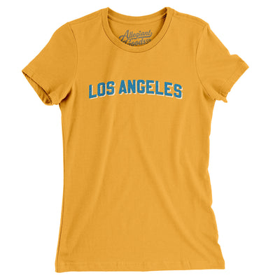 Los Angeles Varsity Women's T-Shirt-Gold-Allegiant Goods Co. Vintage Sports Apparel