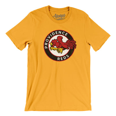 Providence Reds Hockey Men/Unisex T-Shirt-Gold-Allegiant Goods Co. Vintage Sports Apparel