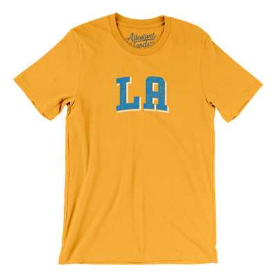 L.a. Varsity Men/Unisex T-Shirt-Gold-Allegiant Goods Co. Vintage Sports Apparel