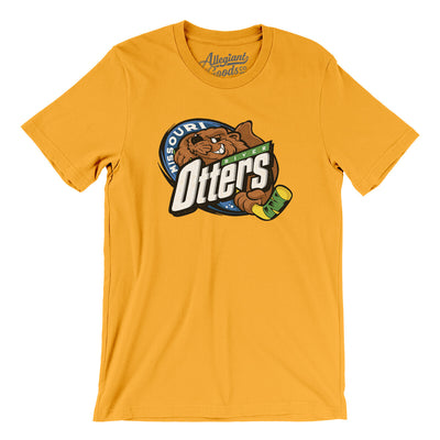 Missouri River Otters Men/Unisex T-Shirt-Gold-Allegiant Goods Co. Vintage Sports Apparel