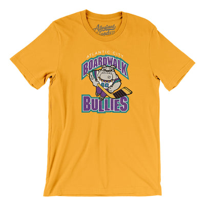 Atlantic City Boardwalk Bullies Men/Unisex T-Shirt-Gold-Allegiant Goods Co. Vintage Sports Apparel