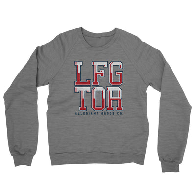 Lfg Tor Midweight French Terry Crewneck Sweatshirt-Graphite Heather-Allegiant Goods Co. Vintage Sports Apparel