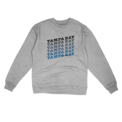 Tampa Bay Vintage Repeat Midweight Crewneck Sweatshirt-Grey Heather-Allegiant Goods Co. Vintage Sports Apparel