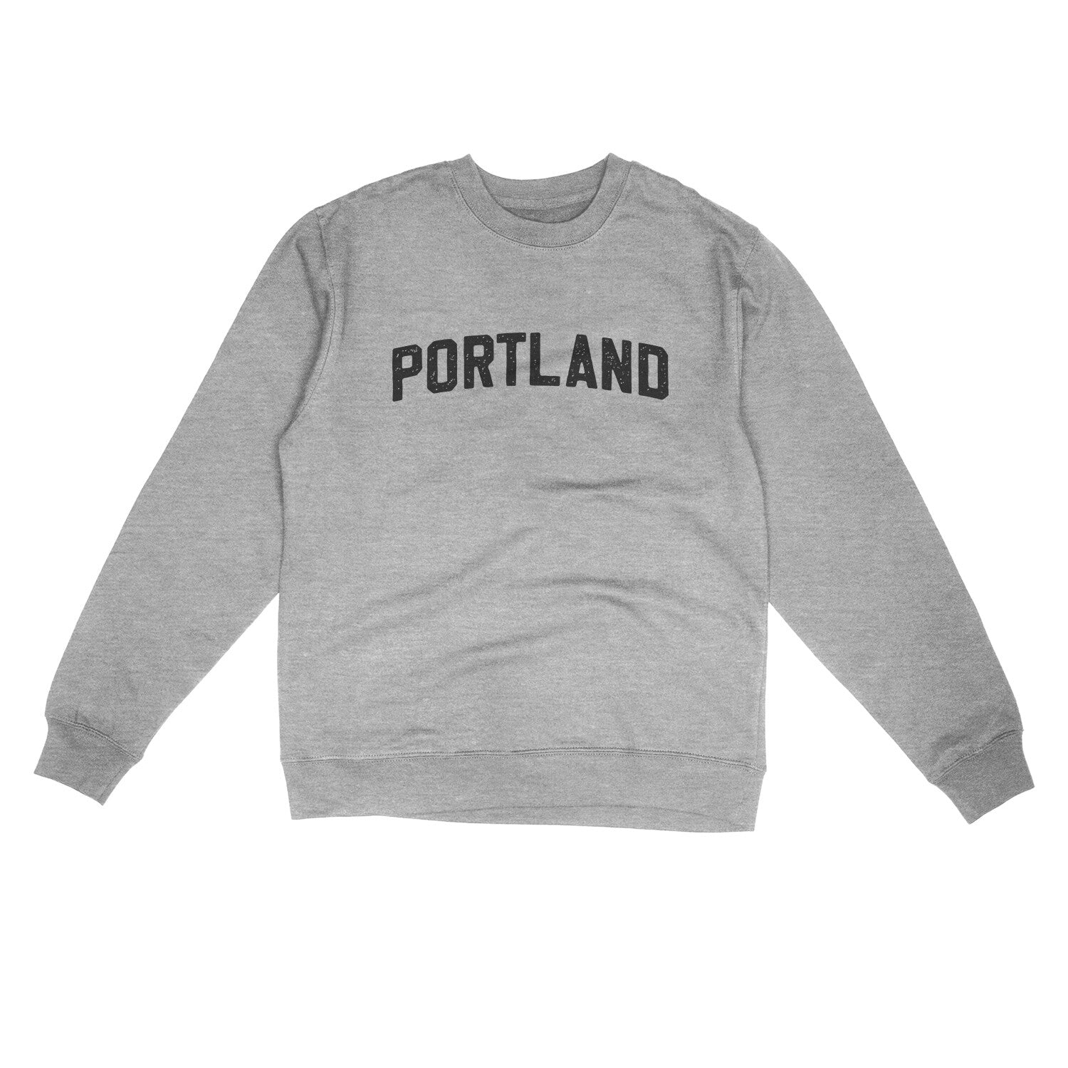 Portland Varsity Midweight Crewneck Sweatshirt-Grey Heather-Allegiant Goods Co. Vintage Sports Apparel