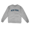 New York Varsity Midweight Crewneck Sweatshirt-Grey Heather-Allegiant Goods Co. Vintage Sports Apparel