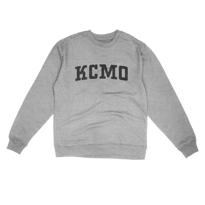 Kcmo Varsity Midweight Crewneck Sweatshirt-Grey Heather-Allegiant Goods Co. Vintage Sports Apparel