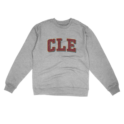Cle Varsity Midweight Crewneck Sweatshirt-Grey Heather-Allegiant Goods Co. Vintage Sports Apparel