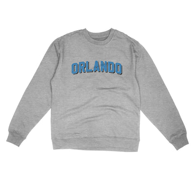 Orlando Varsity Midweight Crewneck Sweatshirt-Grey Heather-Allegiant Goods Co. Vintage Sports Apparel