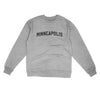 Minneapolis Varsity Midweight Crewneck Sweatshirt-Grey Heather-Allegiant Goods Co. Vintage Sports Apparel