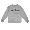 St Louis Varsity Midweight Crewneck Sweatshirt-Grey Heather-Allegiant Goods Co. Vintage Sports Apparel