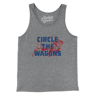 Circle The Wagons Men/Unisex Tank Top-Grey TriBlend-Allegiant Goods Co. Vintage Sports Apparel